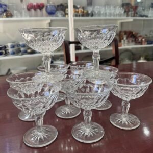 Juego de 10 copas para postre carnival glass