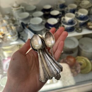 Juego de 12 cucharas plata 800 de té o café