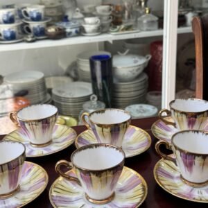 Juego de 6 dúos de café porcelana