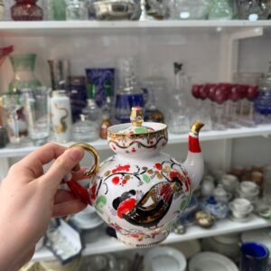 Tetera soviética muy rara con diseño de gallo rojo, de Aleksey Vorobyevsky, de la Fábrica Imperial de Porcelana Lomonosov, Rusia, década de 1970