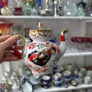 Tetera soviética muy rara con diseño de gallo rojo, de Aleksey Vorobyevsky, de la Fábrica Imperial de Porcelana Lomonosov, Rusia, década de 1970