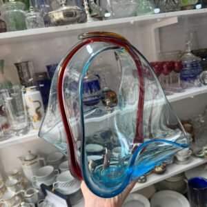 Centro de mesa de murano exclusivo color celeste