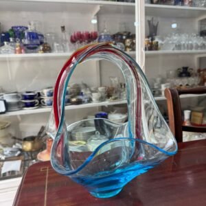 Centro de mesa de murano exclusivo color celeste