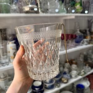 Hielera de cristal súper tallado con pinza