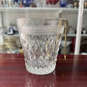 Hielera de cristal súper tallado con pinza