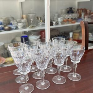 Juego de 12 copas de cristal para oporto o licor