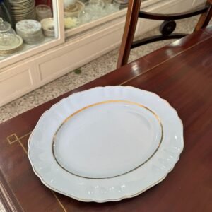 Fuente oval inglesa celeste pastel MEAKIN