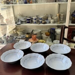 Juego de 6 compoteras inglesas celeste pastel MEAKIN