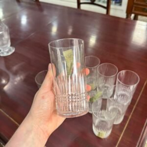 Juego de 12 vasos de cristal súper tallado SAINT LOUIS