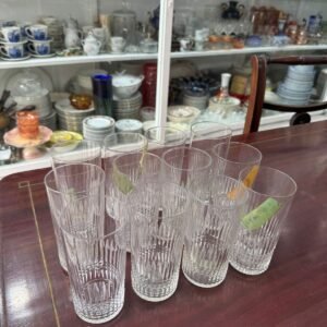 Juego de 12 vasos de cristal súper tallado SAINT LOUIS