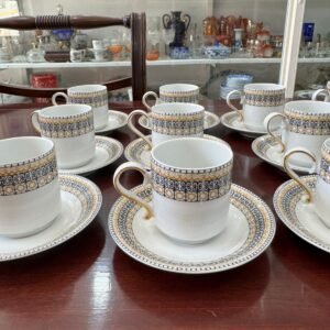 Juego de 10 dúos de café porcelana verbano