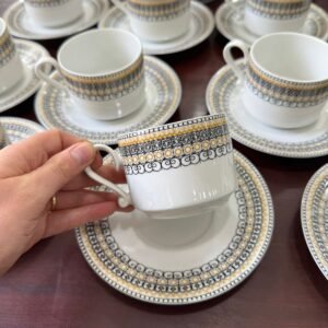 Juego de té porcelana verbano completo para 11 personas