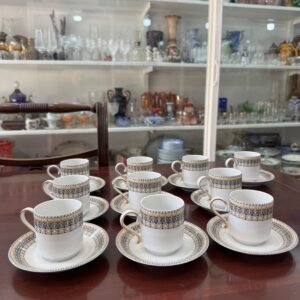 Juego de 10 dúos de café porcelana verbano