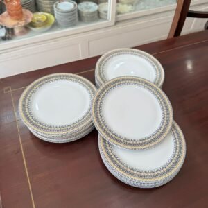 Juego de 12 platos de pan o postre porcelana verbano