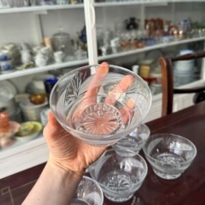 Juego de 6 compoteras de vidrio