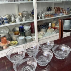 Juego de 6 compoteras de vidrio