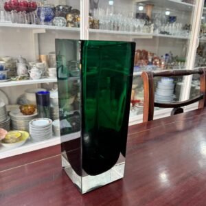 Florero cristal verde