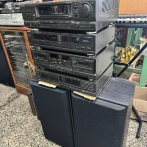 Sintoamplificador, ecualizador, doble casetera, compactera 2 bafles alta fidelidad TECHNICS