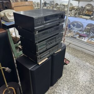 Sintoamplificador, ecualizador, doble casetera, compactera 2 bafles alta fidelidad TECHNICS