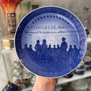 Plato Conmemorativo ROYAL COPENHAGEN Bicentenario de EE. UU. 1776-1976 – Edición Limitada