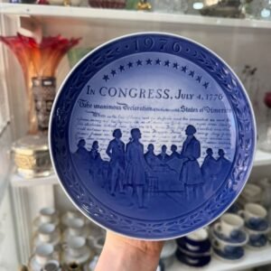 Plato Conmemorativo ROYAL COPENHAGEN Bicentenario de EE. UU. 1776-1976 – Edición Limitada