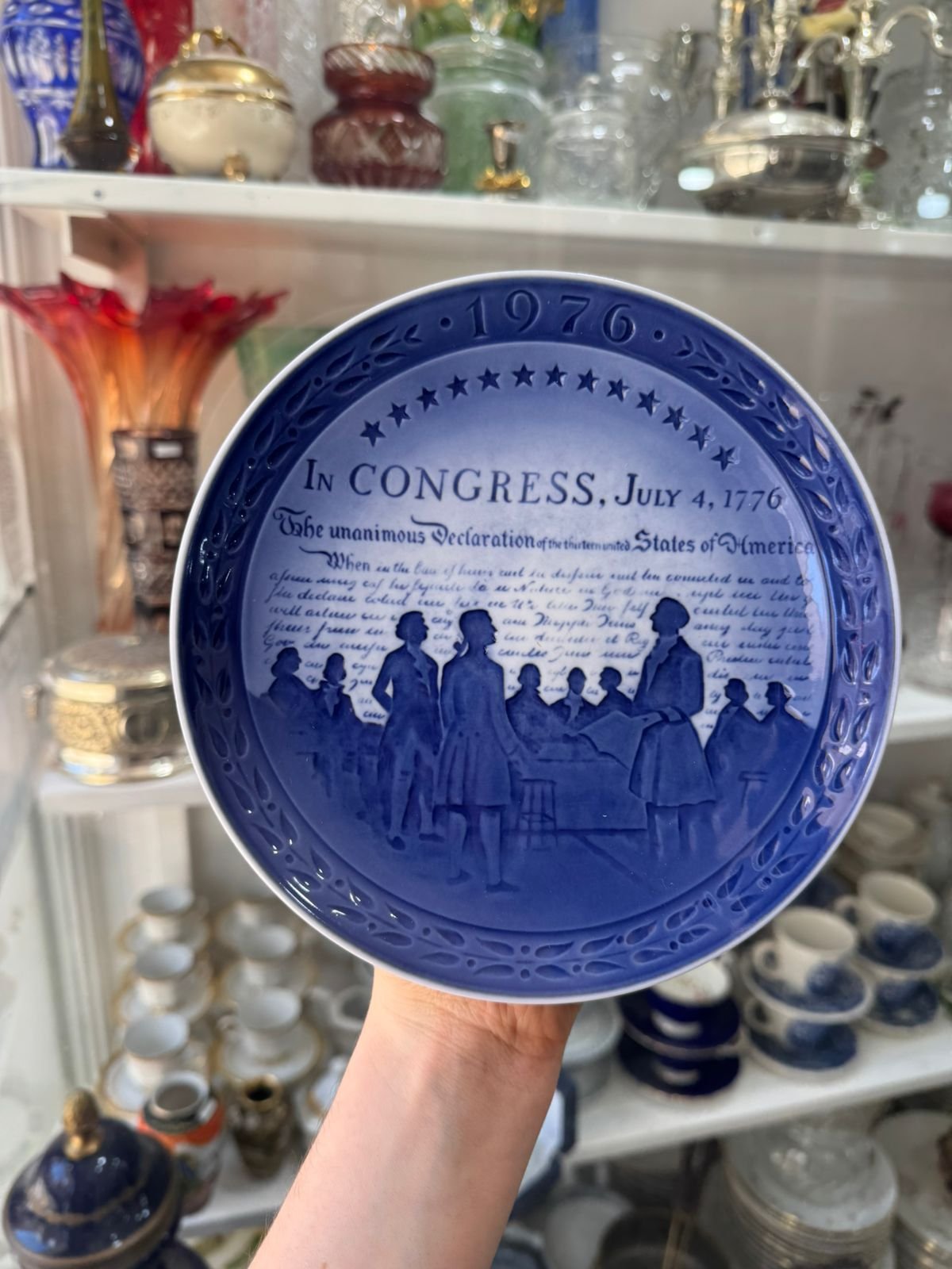 Plato Conmemorativo ROYAL COPENHAGEN Bicentenario de EE. UU. 1776-1976 - Edición Limitada - Image 2