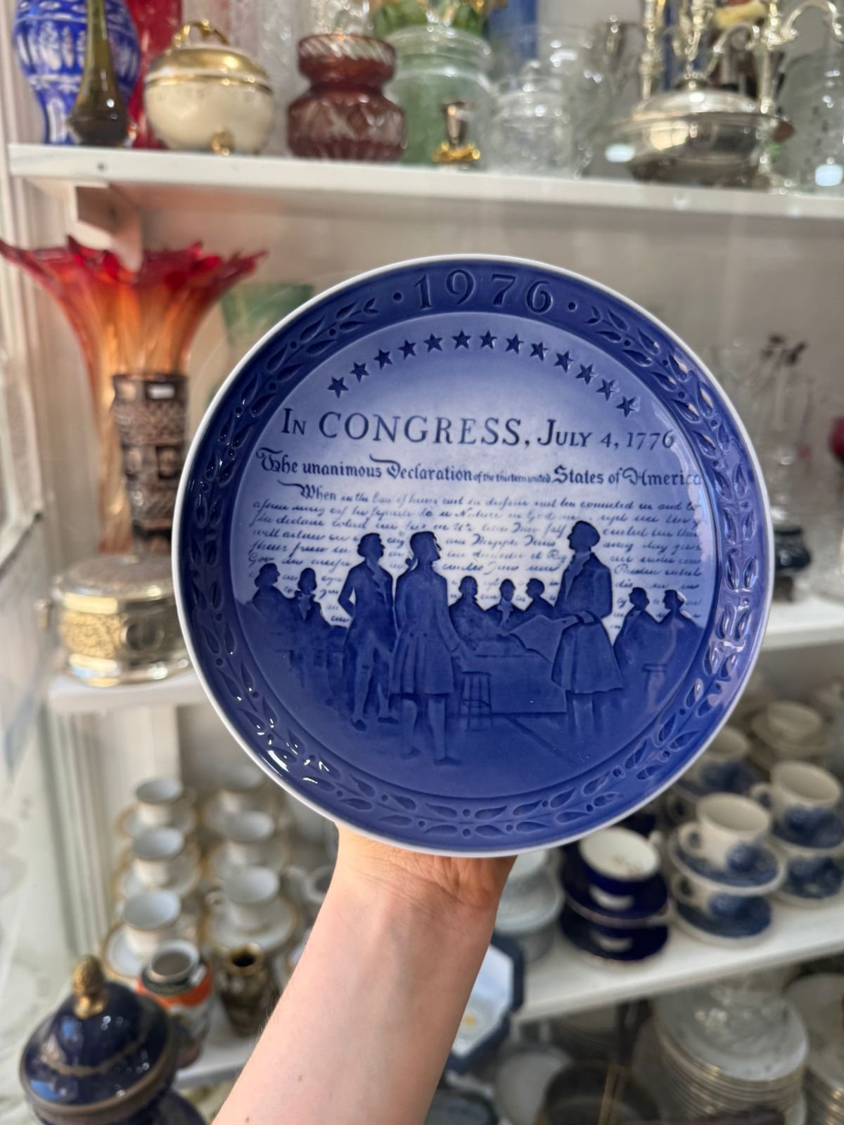 Plato Conmemorativo ROYAL COPENHAGEN Bicentenario de EE. UU. 1776-1976 - Edición Limitada - Image 3