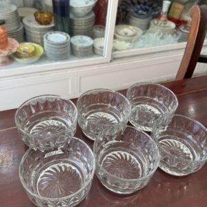 Juego de 6 compoteras de vidrio