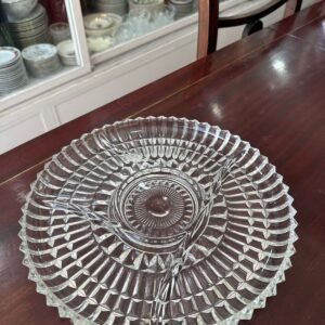 Fuente grande para picada cristal tallado