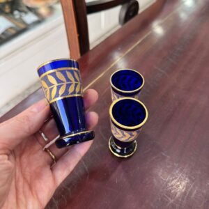 Set de 3 vasos de cristal venecianos