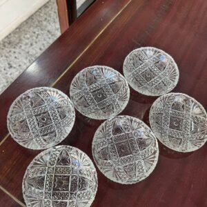 Set de 6 despojadores vidrio prensado antiguo