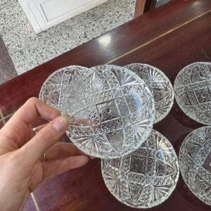 Set de 6 despojadores vidrio prensado antiguo