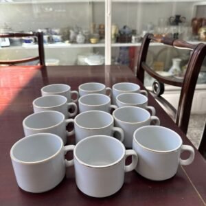 Juego de 12 tazas de té o café lechera porcelana tsuji con oro