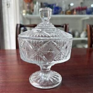 Caramelera o bombonera vidrio prensado