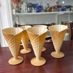 Set de 5 copas en forma de conos de helado italianas
