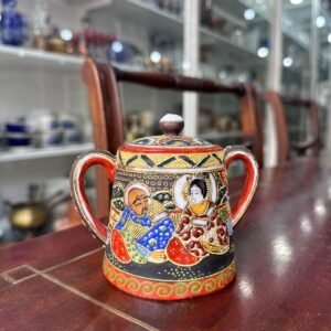 Azucarera porcelana oriental satsuma pintado a mano con oro
