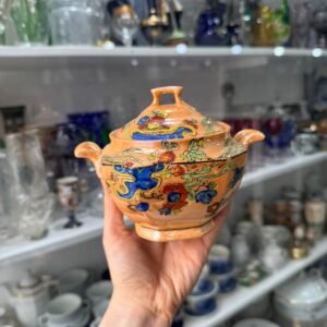 Azucarera porcelana japonesa pintada a mano
