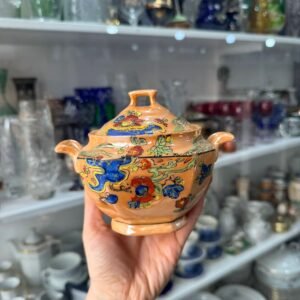 Azucarera porcelana japonesa pintada a mano