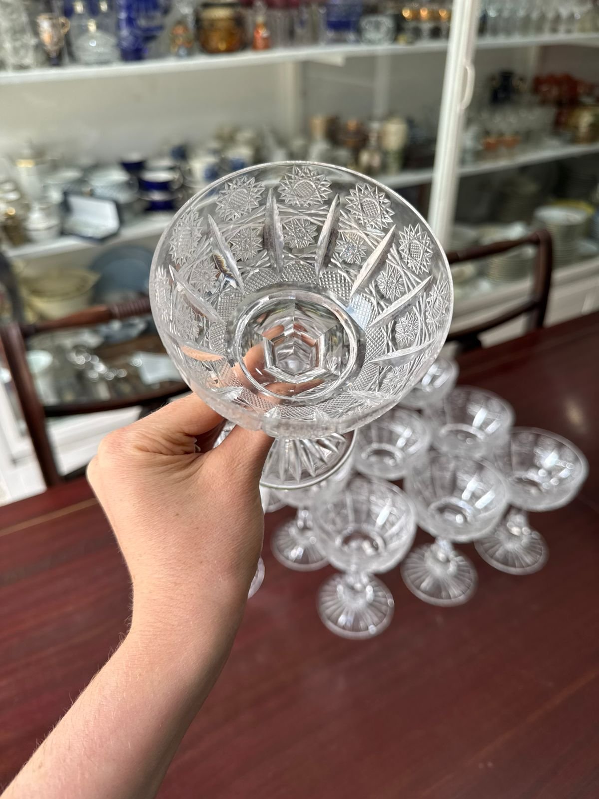 Juego de 12 copas cristal súper tallado estilo BACCATARAT ideal para brindis o postre - Image 6