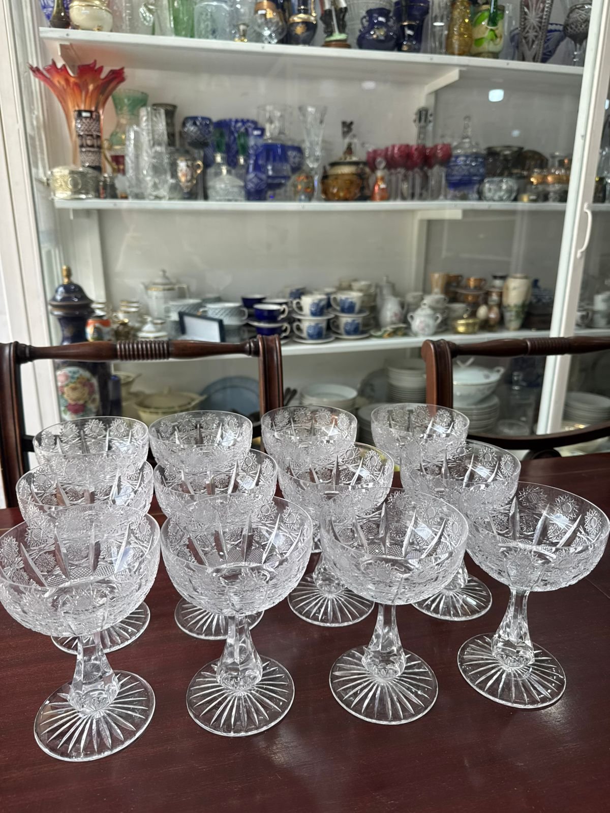 Juego de 12 copas cristal súper tallado estilo BACCATARAT ideal para brindis o postre - Image 7