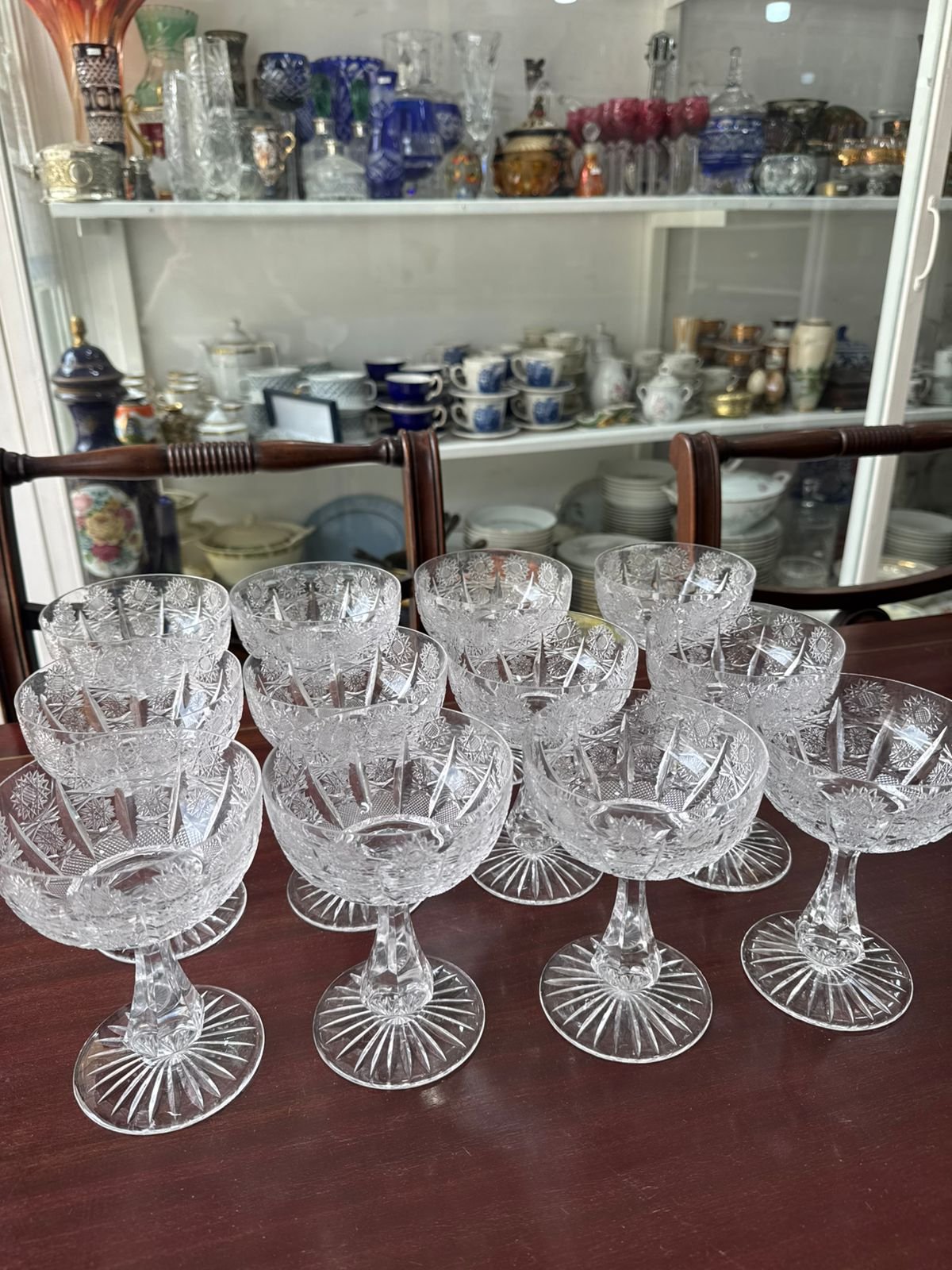 Juego de 12 copas cristal súper tallado estilo BACCATARAT ideal para brindis o postre - Image 3