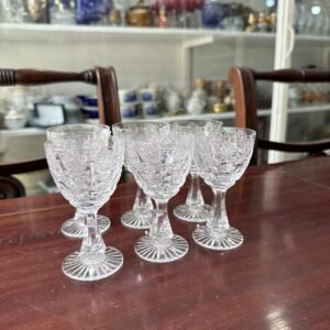 Juego de 6 copas de cristal súper tallado estilo BACCARAT licor