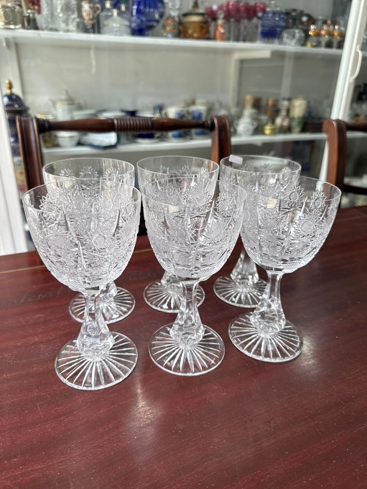 Juego de 6 copas de cristal súper tallado estilo BACCARAT para vino - Image 5