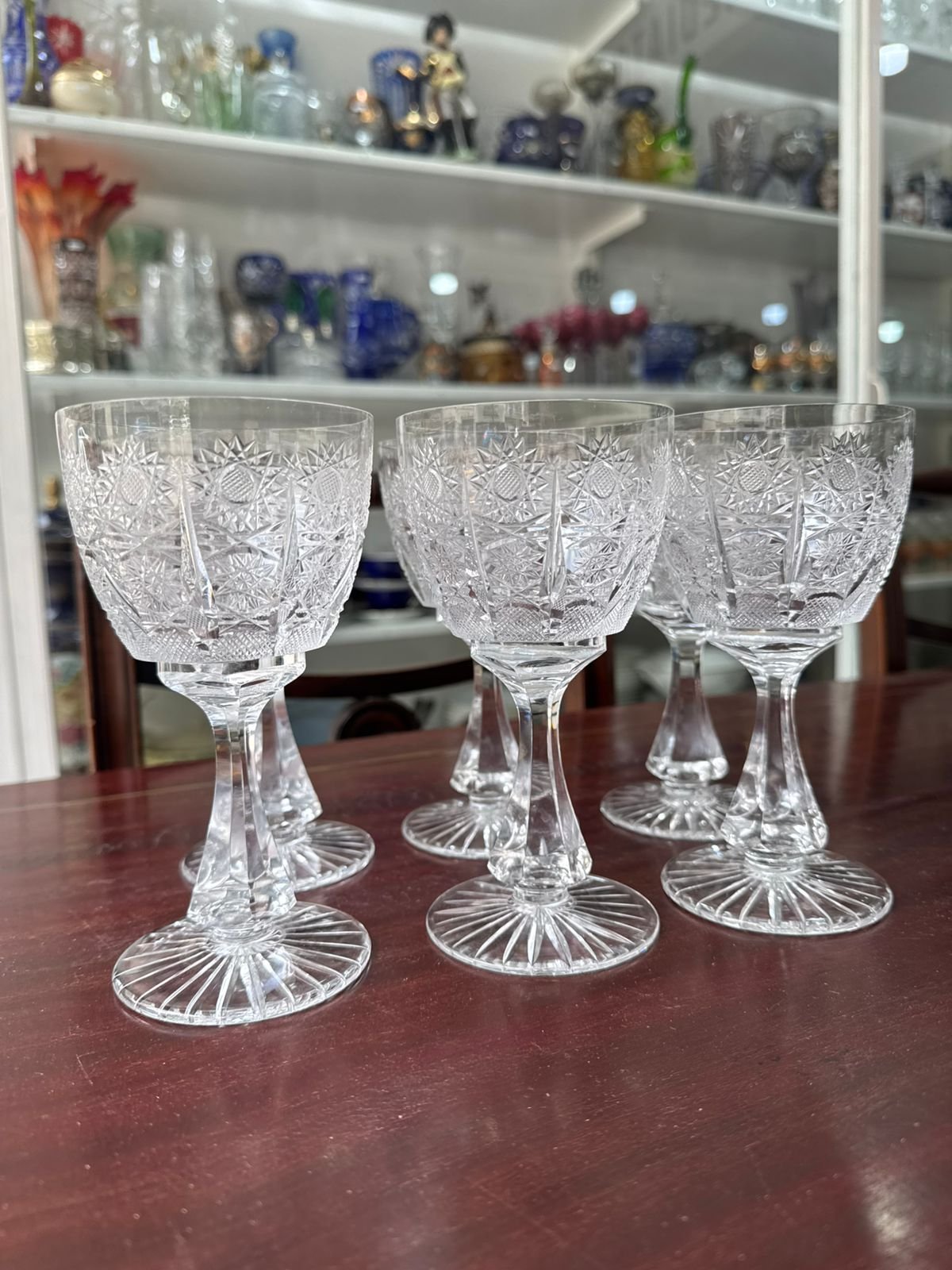 Juego de 6 copas de cristal súper tallado estilo BACCARAT para vino - Image 8