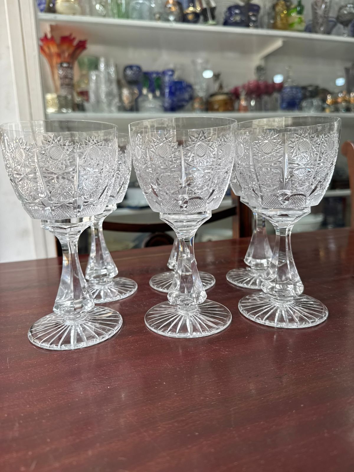 Juego de 6 copas de cristal súper tallado estilo BACCARAT para vino - Image 9
