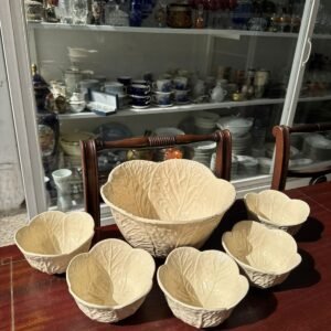 Ensaladera con 4 compoteras veggie vintage