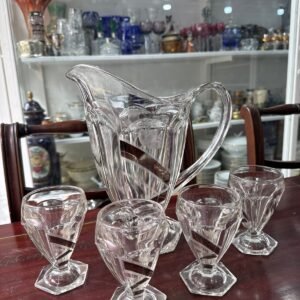 Set de jarra con 4 vasos ART-DECO