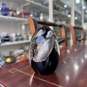 Pisapapeles cristal QUERANDI firmado plata 925