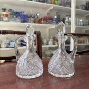 Set de aceitera y vinagrera cristal súper tallado