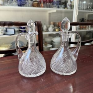 Set de aceitera y vinagrera cristal súper tallado